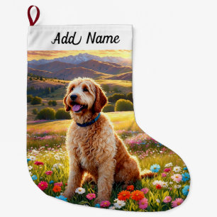 Labradoodle hond grote kerstsok
