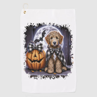 Labradoodle Hond Halloween Plein Golfhanddoek