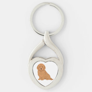 Labradoodle hond mix sleutelhanger