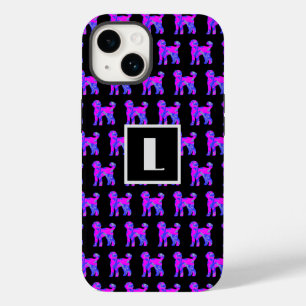 Labradoodle Hond Roze Blauw Silhouet Mono Zwart Case-Mate iPhone 14 Hoesje