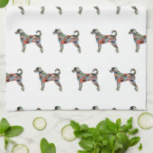 Labradoodle Hondenras Silhouette Geo Play Theedoek (Gevouwen)