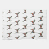 Labradoodle Hondenras Silhouette Geo Play Theedoek (Horizontaal)