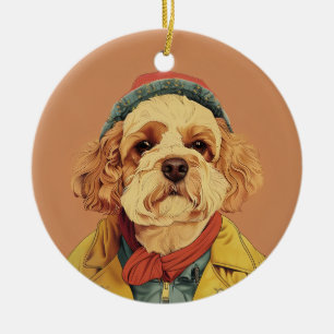 Labradoodle Keramisch Ornament
