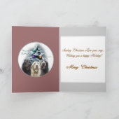 Labradoodle kerstcadeaus feestdagen kaart (Binnen)