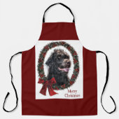 Labradoodle kerstcadeaus schort (Voorkant)