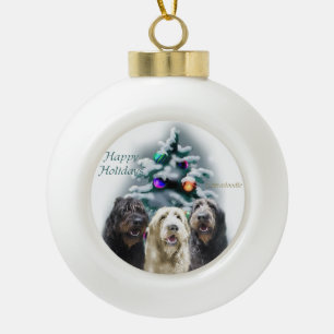 Labradoodle Kerstmis Keramische Bal Ornament