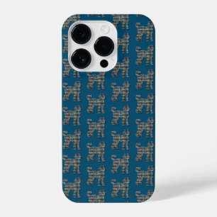 Labradoodle Leuke Hond Silhouet Raster Blauw iPhone 14 Plus Hoesje