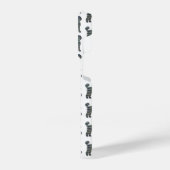 Labradoodle Leuke Hond Silhouet Raster Wit iPhone Hoesje (Linkerkant)