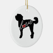 Labradoodle Love Keramisch Ornament (Rechts)