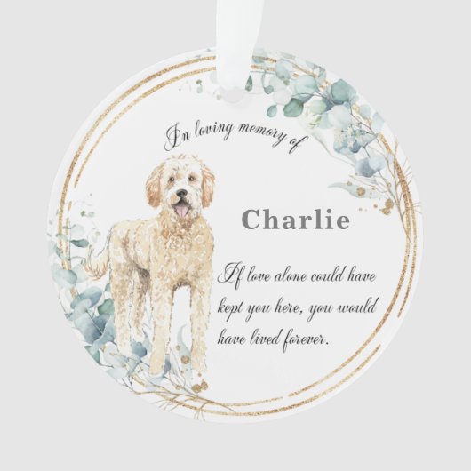 Labradoodle Mémoire Affectueuse Nom Noël Photo (devant)