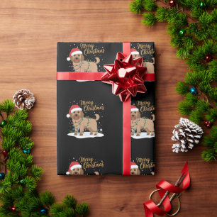 Labradoodle Merry Christmas Funny Xmas Hondenliefh Cadeaupapier