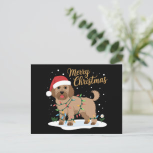 Labradoodle Merry Christmas Funny Xmas Hondenliefh Feestdagenkaart
