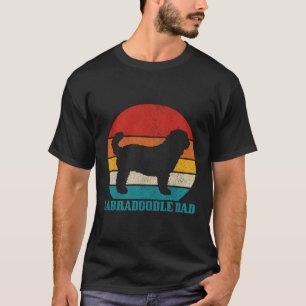 Labradoodle Papa Retro Doodle Hondenbaasje Plezie T-shirt