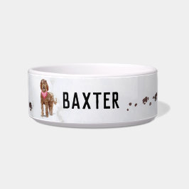 Labradoodle Personalized Dog Bowl Voerbakje