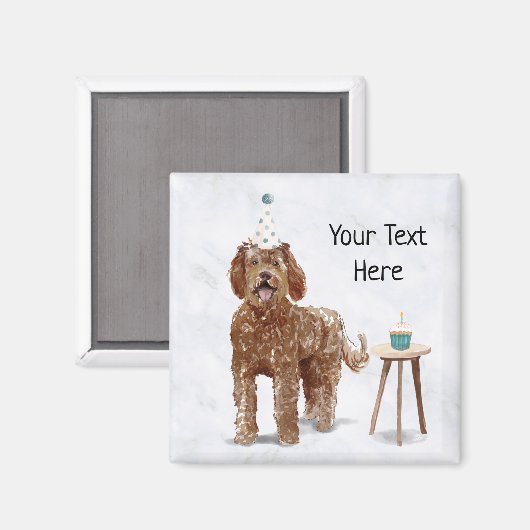 Labradoodle Personalized magnet Magneet (Voorkant / Achterkant)