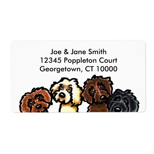 Labradoodle Rainbow Etiket (Voorkant)