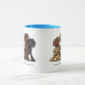 Labradoodle Rainbow Gepersonaliseerd Mok (Midden)