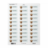 Labradoodle Retourner l'adresse Étiquettes (Feuille entière)