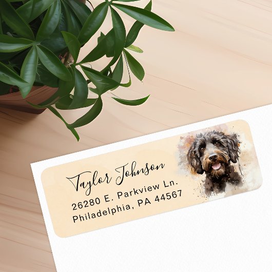 Labradoodle Return Address Label