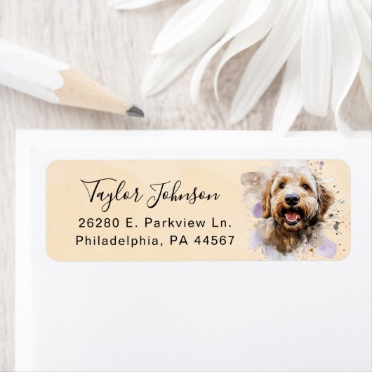 Labradoodle Return Address Label (Insitu)