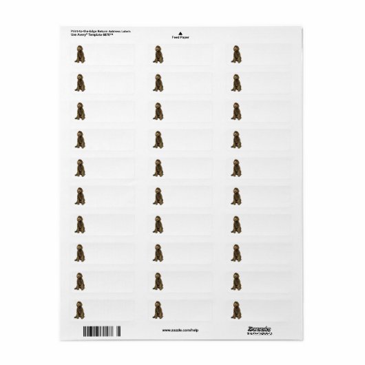 Labradoodle Return Address Label (Full Sheet)