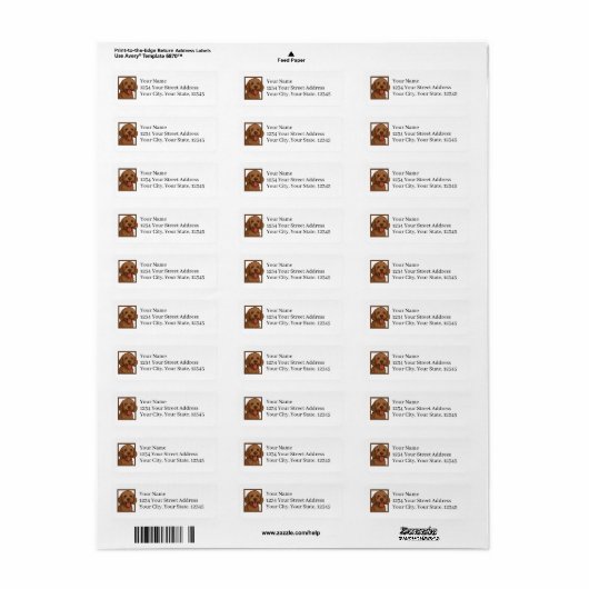 Labradoodle Return Address Labels (Full Sheet)