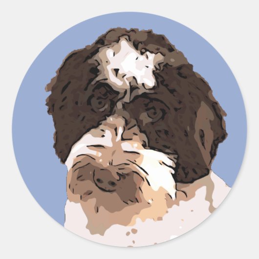 LABRADOODLE RONDE STICKER (Voorkant)