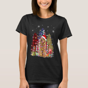 Labradoodle Santa Hat Light Buffalo Pset Leopard T-shirt