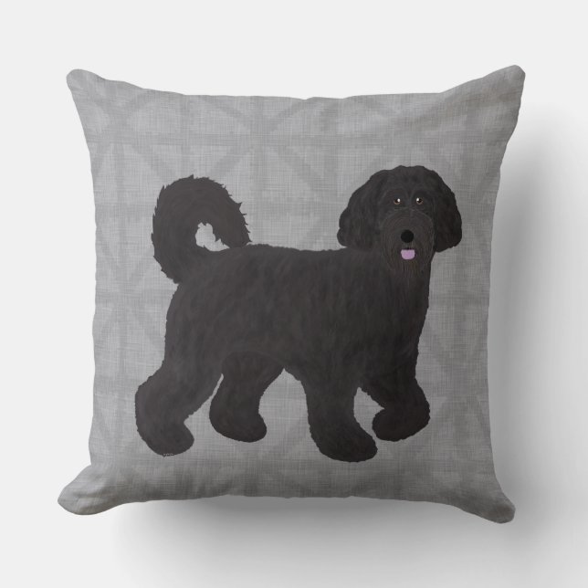 Labradoodle Sierkussen (Voorkant)