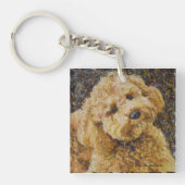 Labradoodle Square Sleutelhanger (voorkant)