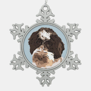 LABRADOODLE TIN SNEEUWVLOK ORNAMENT