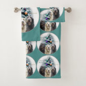 Labradoodle Trio Kerstmis Bad Handdoek (Insitu)
