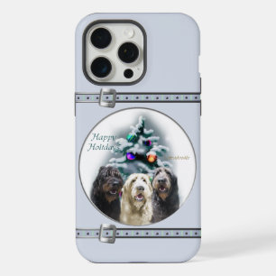 Labradoodle Trio Schattige Blauw Kerst Feestdagen iPhone 15 Pro Max Hoesje