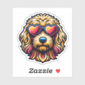 Labradoodle Vinyl Dog Sticker (Vel)
