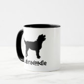Labradoodle w/ Cool Text Mok (Voorkant links)