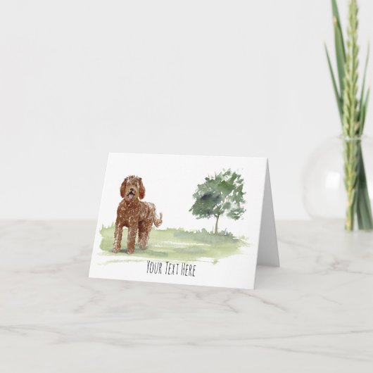 Labradoodle Wenskaart Gepersonaliseerd Bedankkaart (Voorkant)
