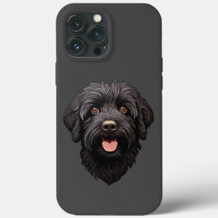 Labradoodle Zwarte Hond iPhone 13 Pro Max Hoesje
