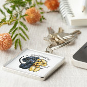 Labradoodles Black Yellow IAAU Sleutelhanger (Zijkant)