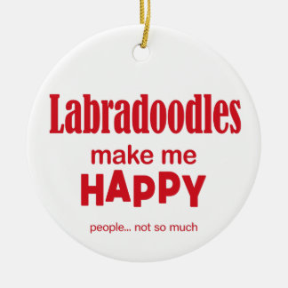 Labradoodles maken me gelukkig keramisch ornament