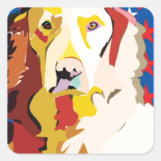 labrador3 vierkante sticker