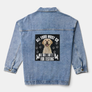 Labrador Alle voedsel moet naar het lab gaan om te Denim Jacket