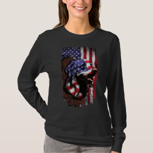 Labrador American Flag Dog 4 juli T-shirt