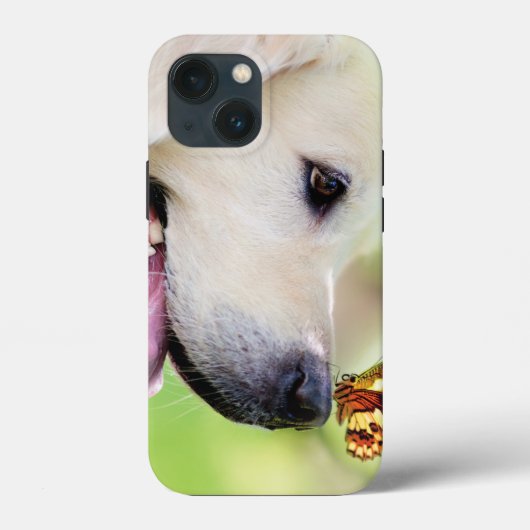 Labrador And Butterfly Throw Pillow Case-Mate iPhone Case (Achterkant)