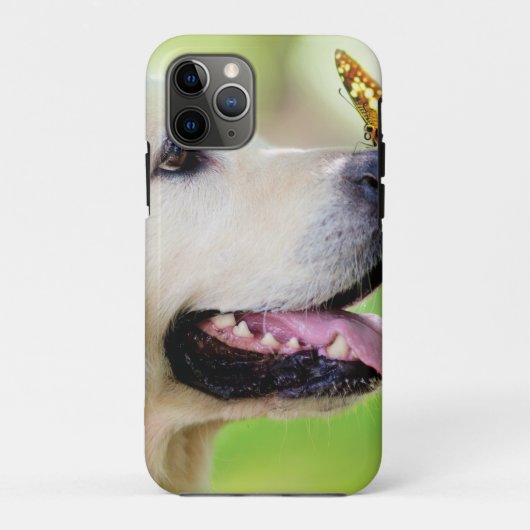 Labrador And Butterfly Throw Pillow Case-Mate iPhone Case (Achterkant)