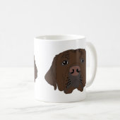 Labrador au chocolat sur la Mug (Devant droit)