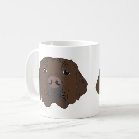 Labrador au chocolat sur la Mug (Devant gauche)