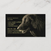 Labrador Black Dog Walker sitter grooming Visitekaartje (Achterkant)