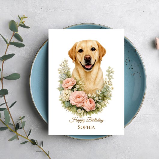 Labrador Bloemportret Kaart