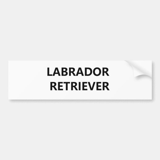 labrador bumpersticker (Voorkant)