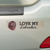 Labrador Bumpersticker (Op auto)